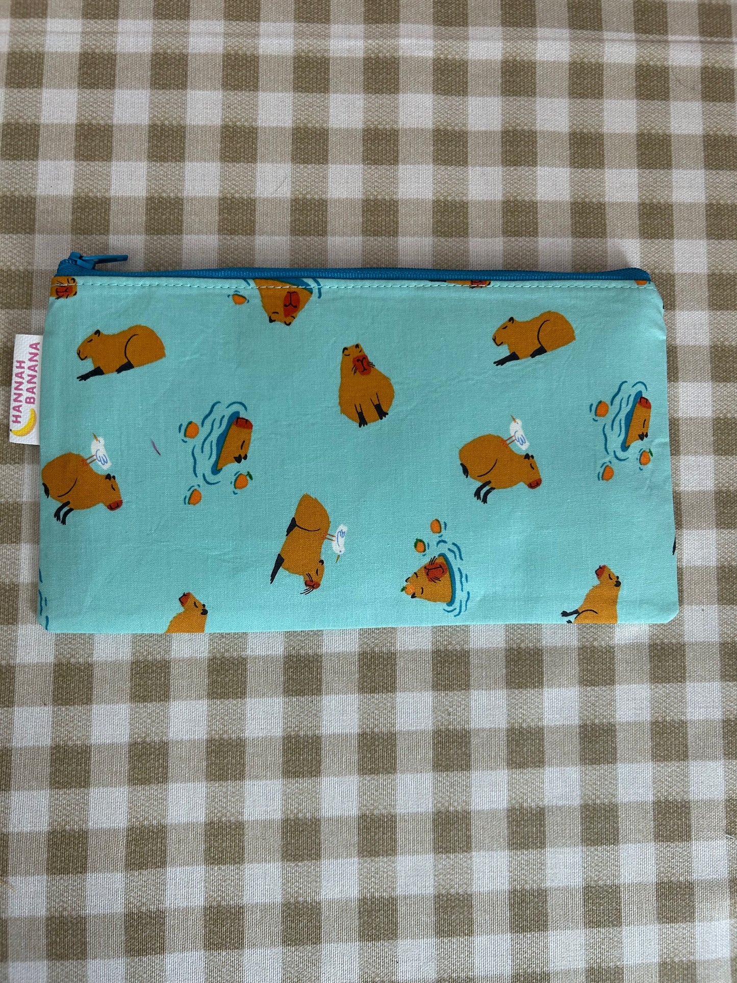 Mini Pouch - Aqua Capybara