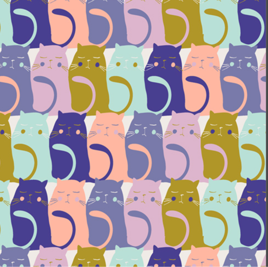 Book Sleeve - Medium - Purple Oh Meow