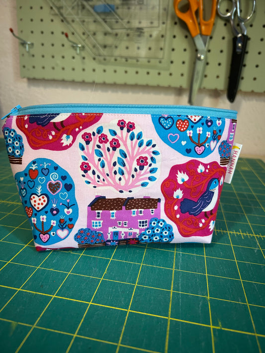 Triangle Pouch - Purple House