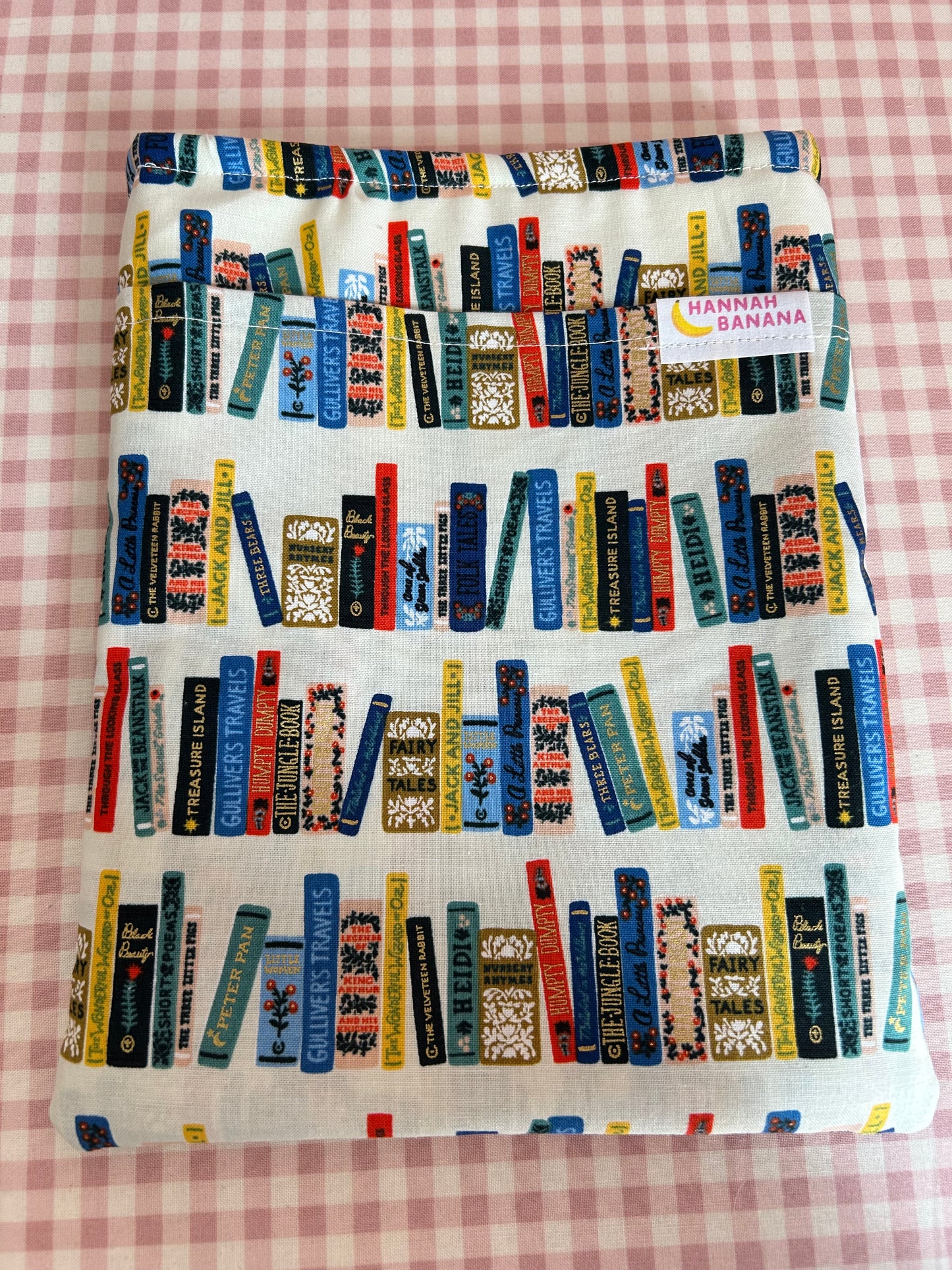 Large Book Sleeve - Cream Bookshelf