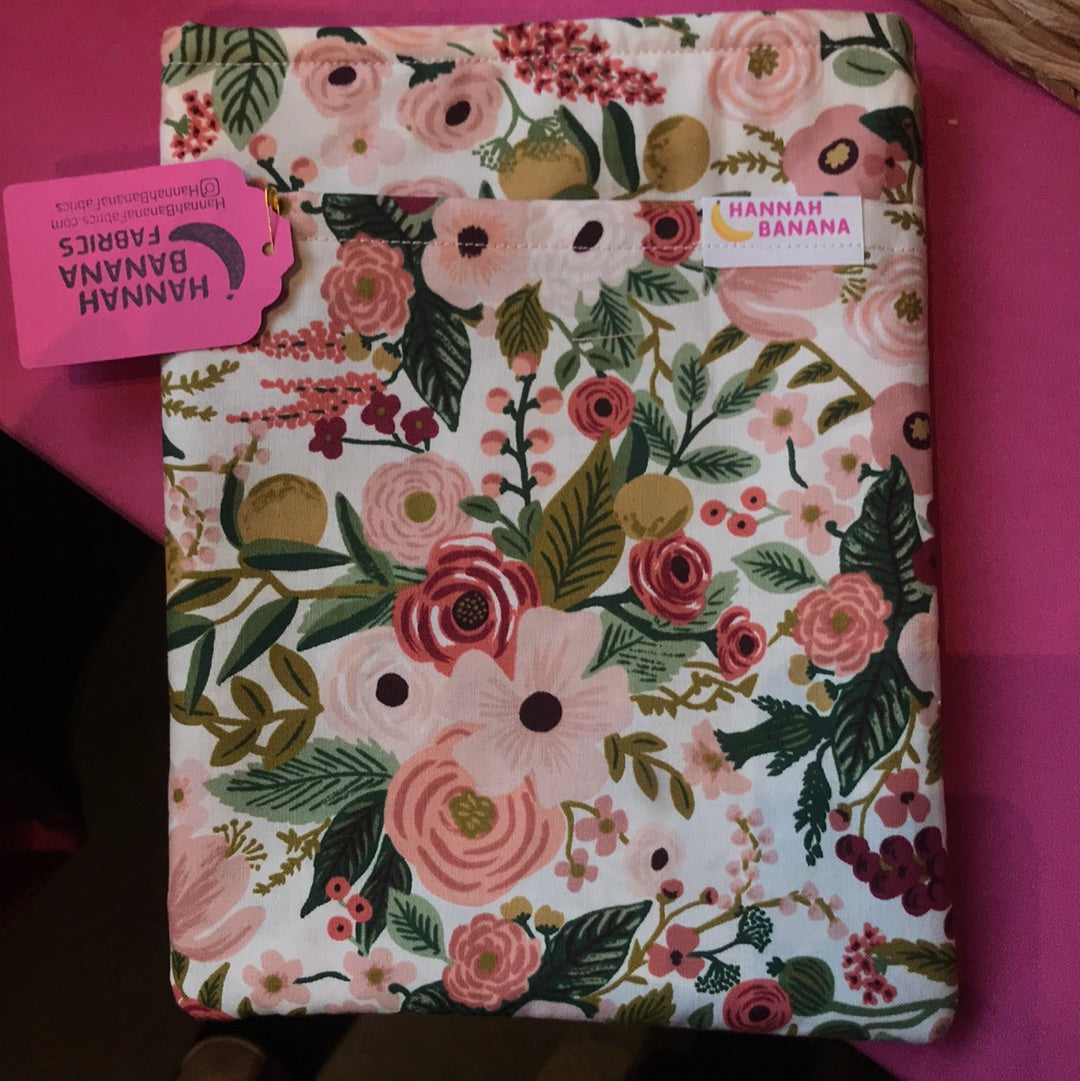 Large Book Sleeve - Large Rose Floral