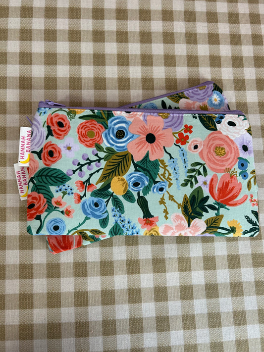 Mini Pouch - Mint Floral