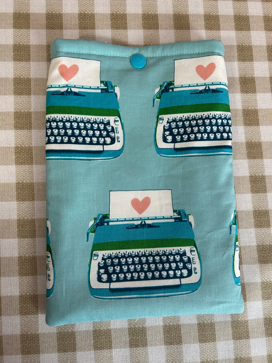 Snap Kindle Case - Aqua Typewriter