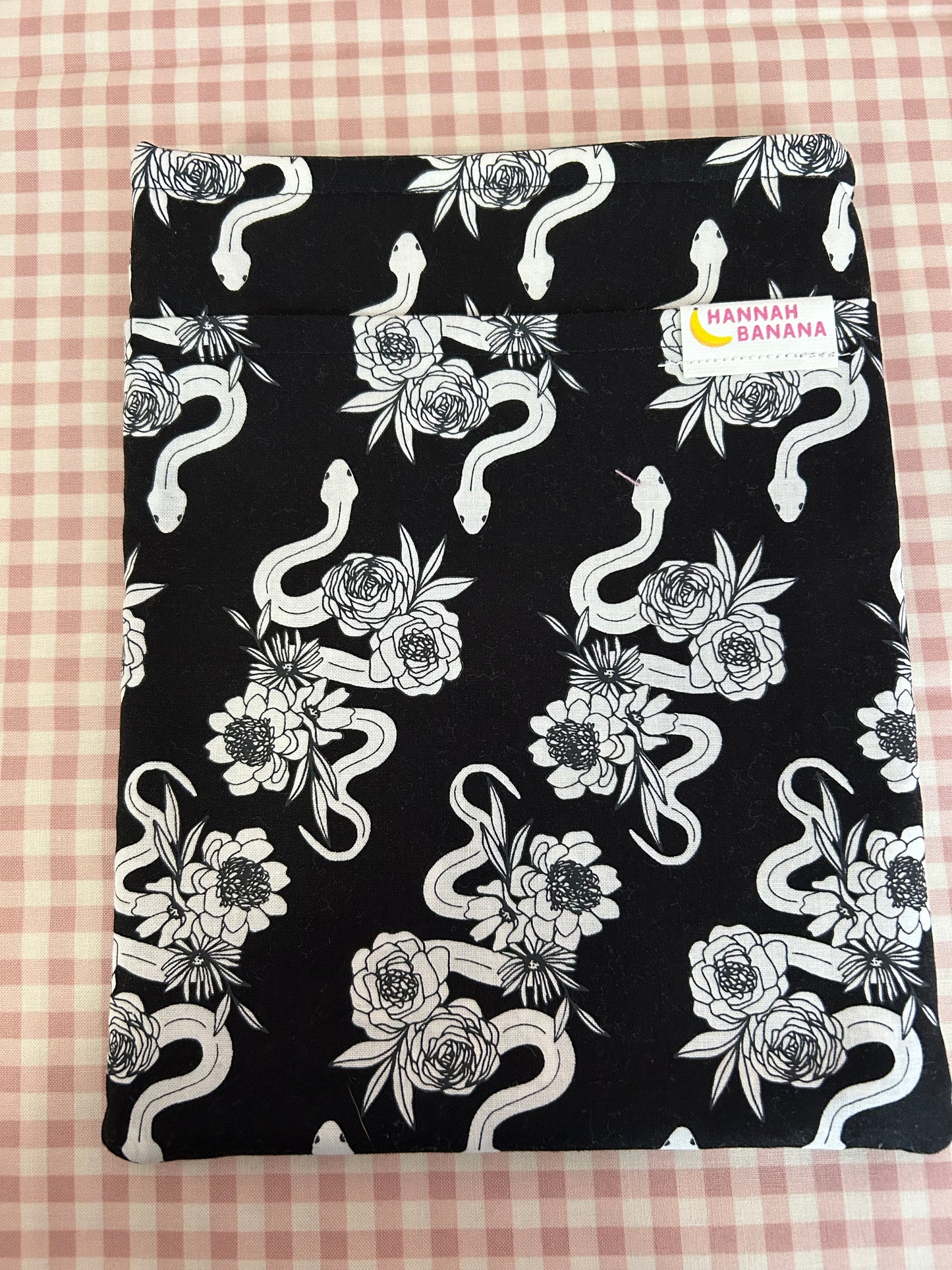 Large Book Sleeve - Black Snakes