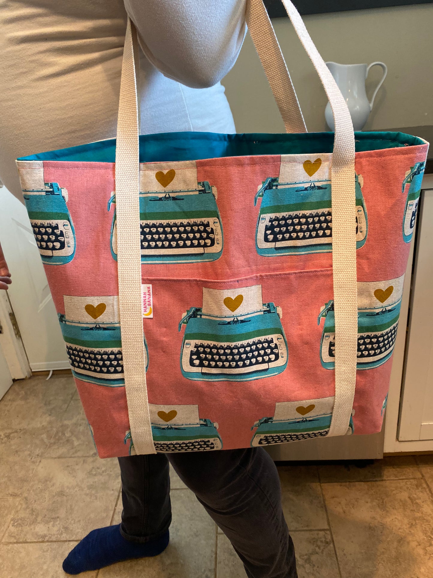 Tote Bag - Pink Typewriter