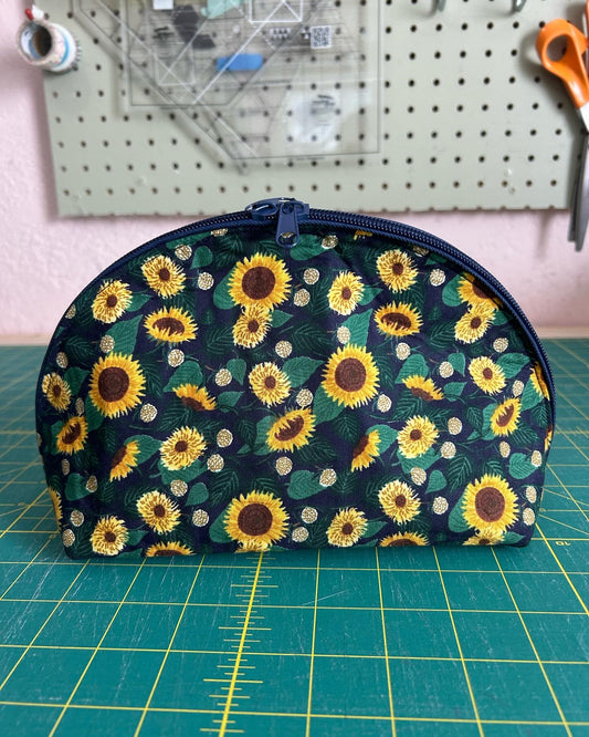 Clamshell Pouch - Sunflowers