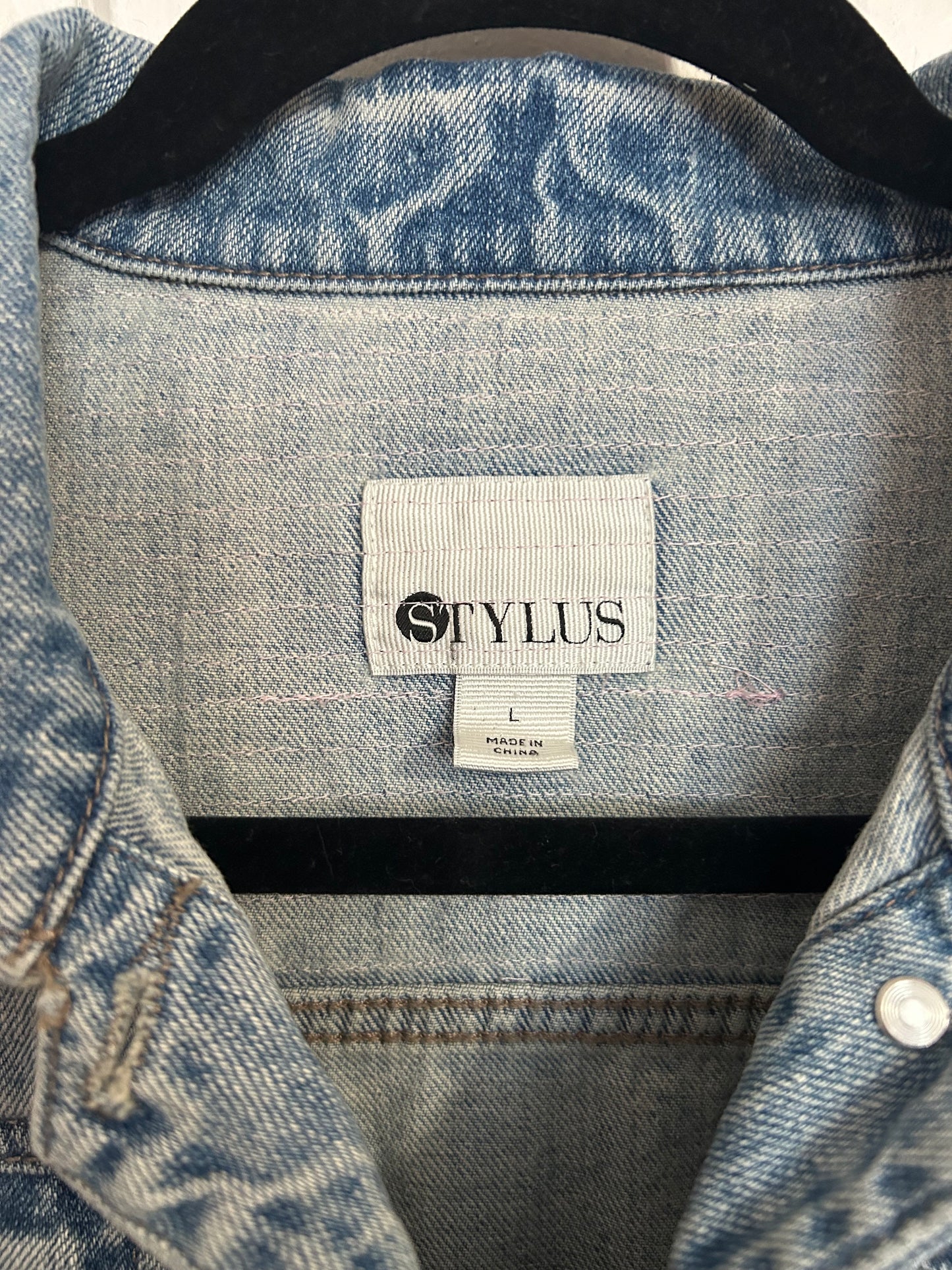 Denim Jacket - Pink Patchwork Yoke