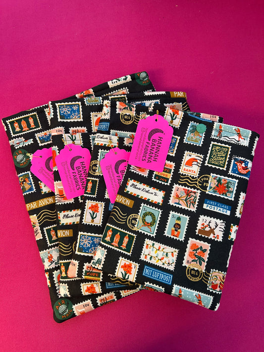 Large Book Sleeve - Christmas Stamps