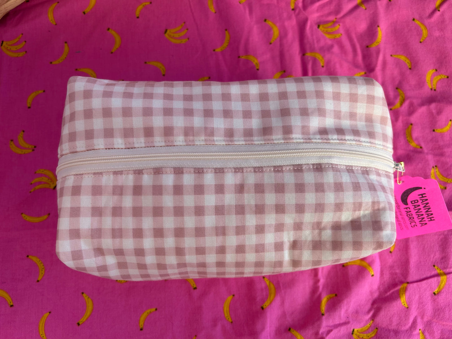 Boxy Pouch - Rose Gingham