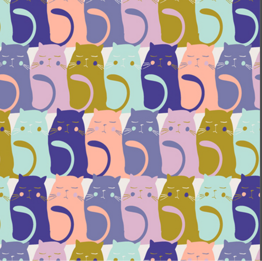 Book Sleeve - Medium - Purple Oh Meow