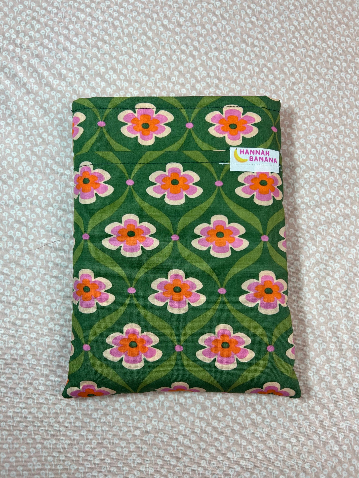 Medium Book Sleeve - Green Floral