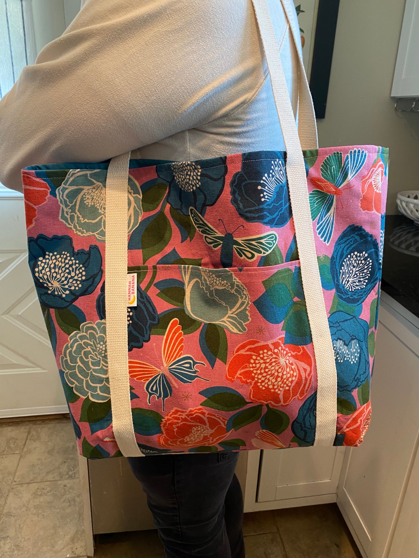 Tote Bag - Dusty Rose Butterfly