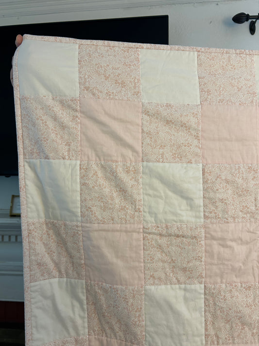 Pink Gingham Quilt