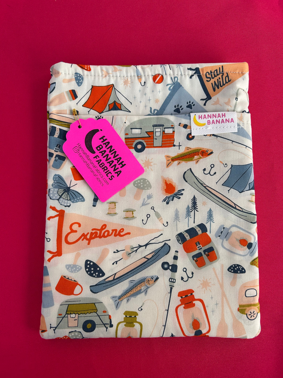 Medium Book Sleeve - Happy Camper