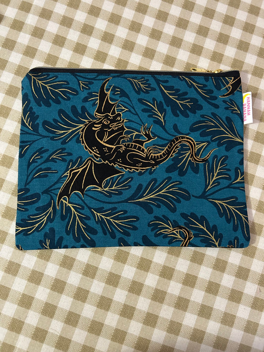 Canvas Flat Pouch - Dragon