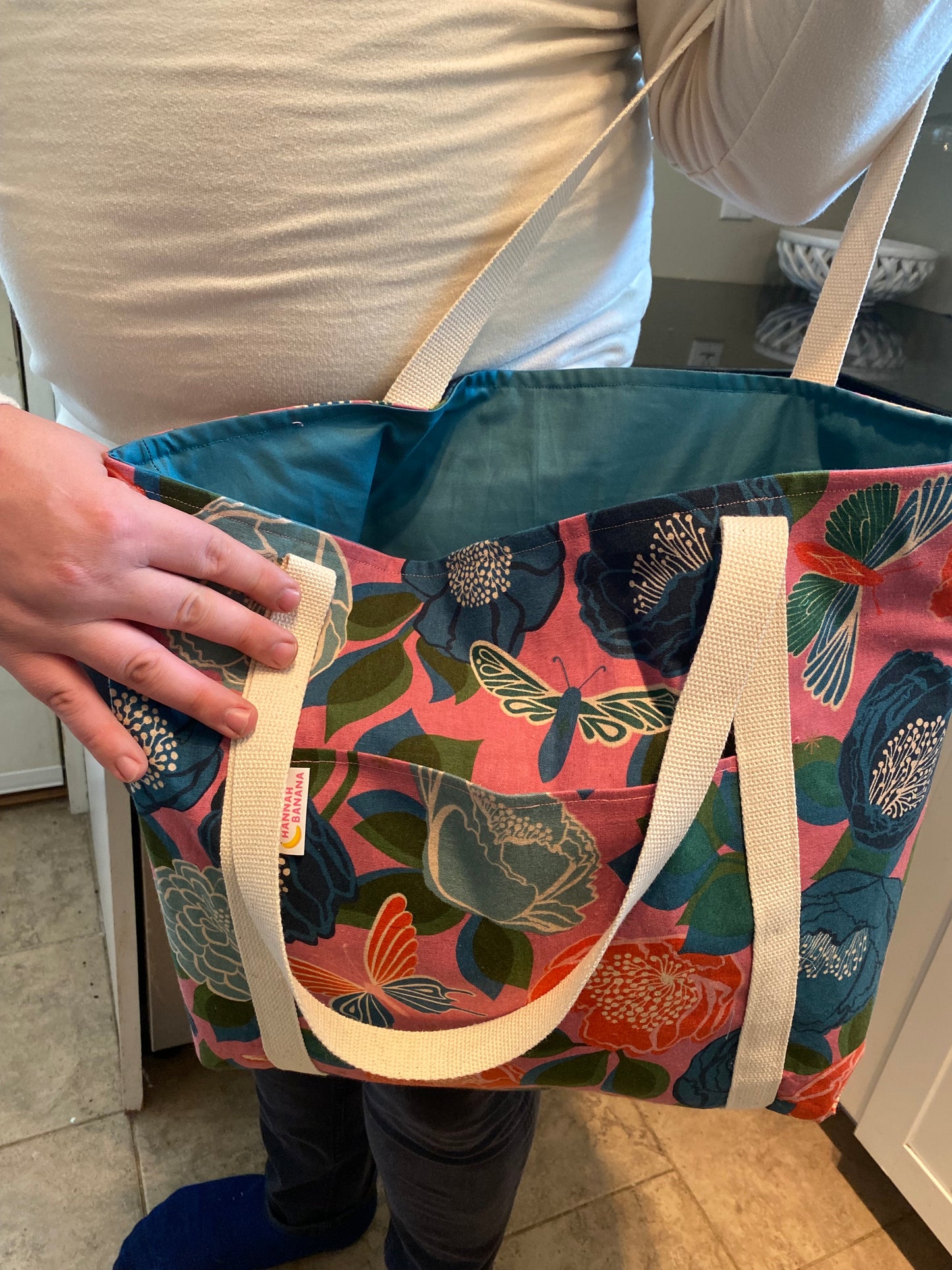 Tote Bag - Dusty Rose Butterfly