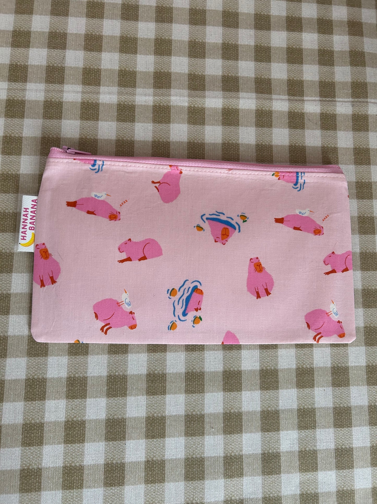 Mini Pouch - Pink Capybara