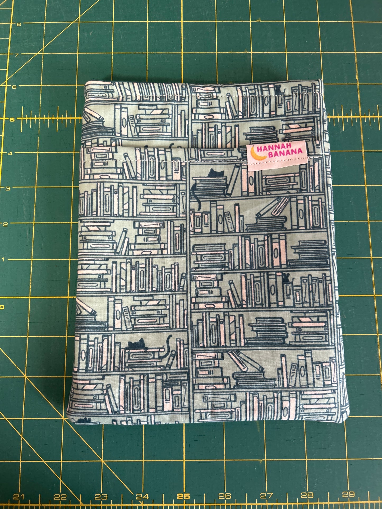 Medium Book Sleeve - Aqua Library