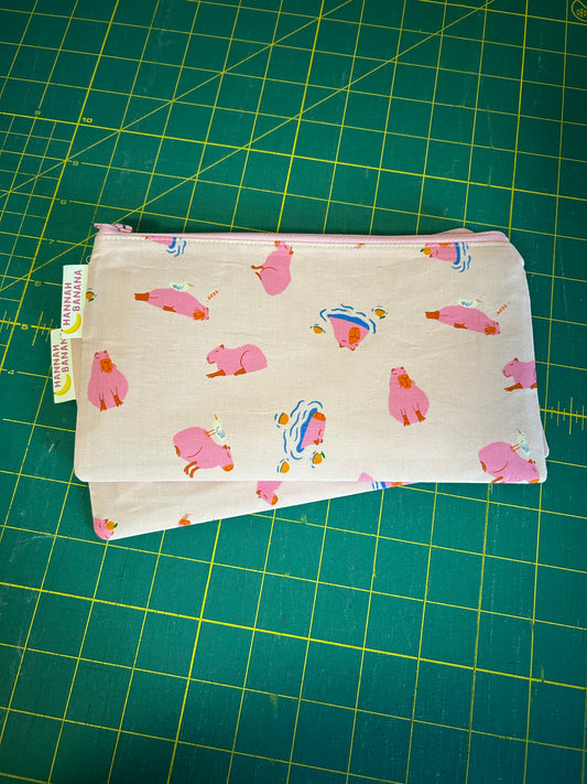 Mini Pouch - Pink Capybara