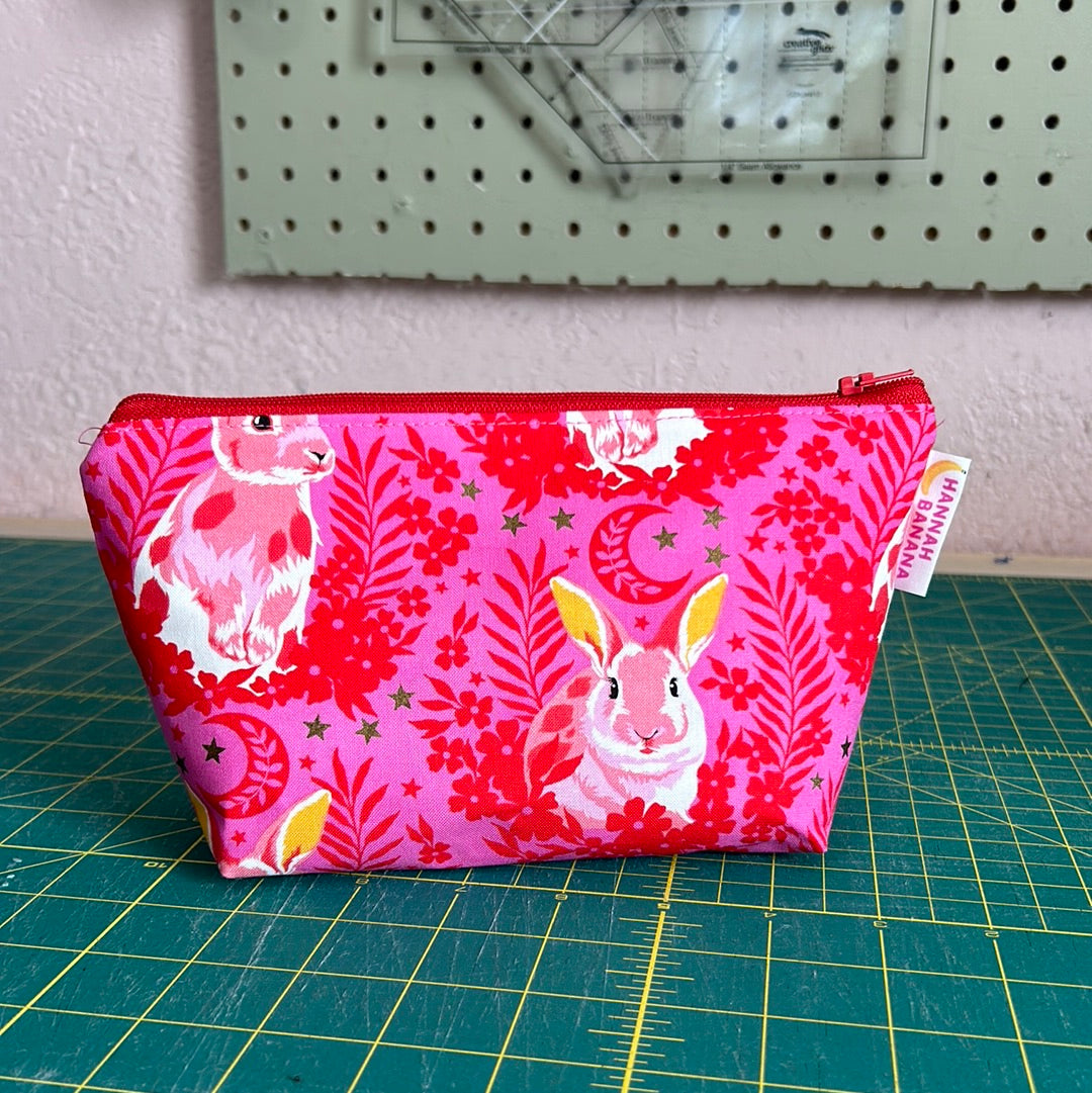 Triangle Pouch - Red Bunny