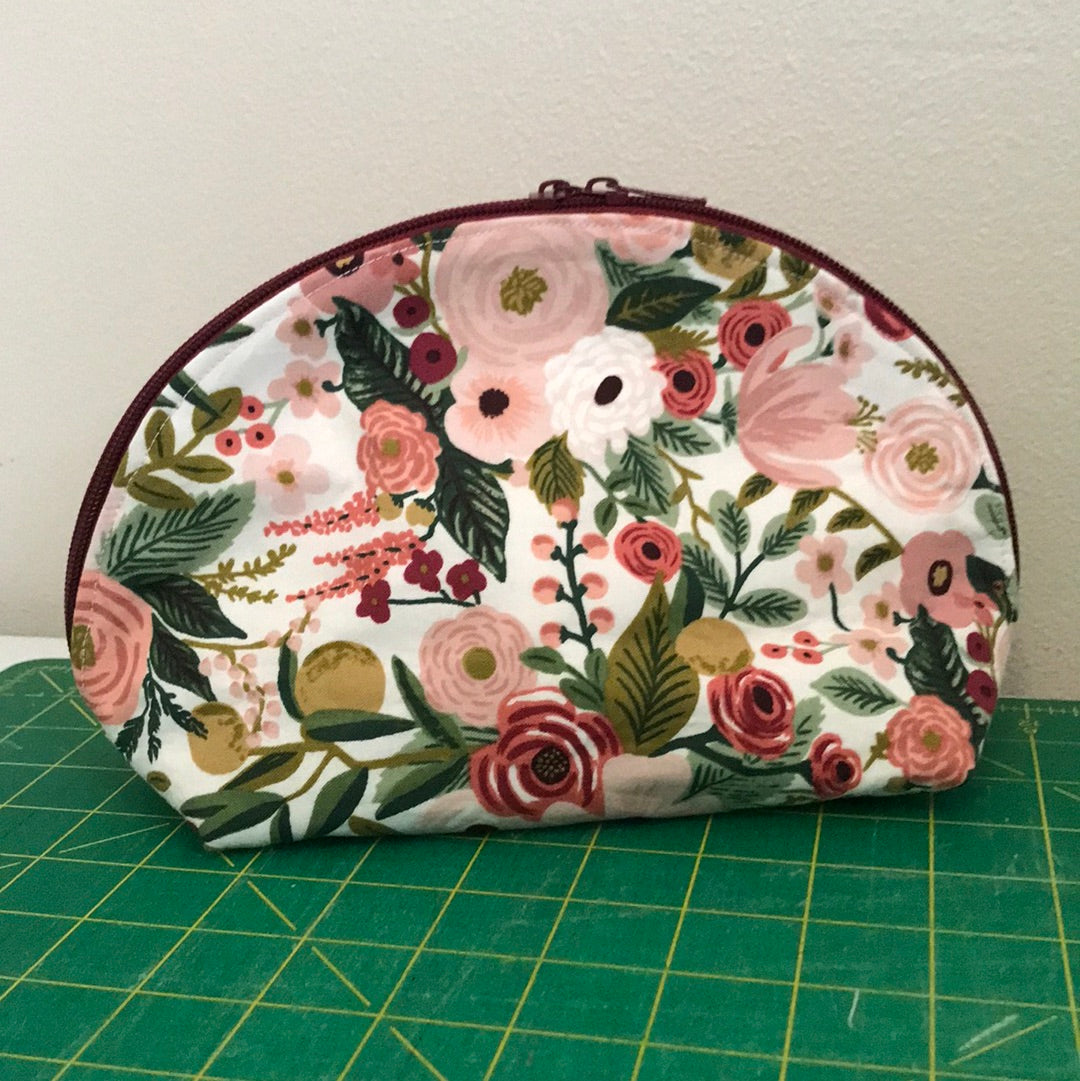 Clamshell Pouch - Rifle Paper Co. Pink Floral