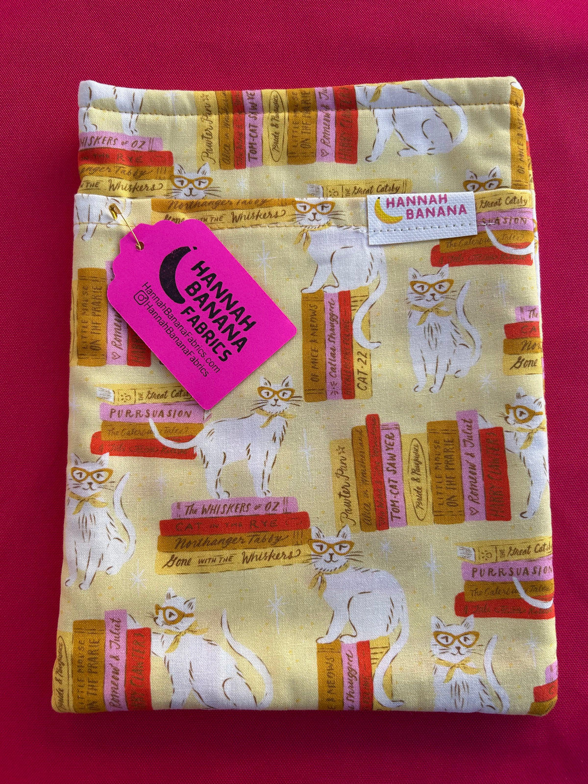 Medium Book Sleeve - Yellow Kit Lit