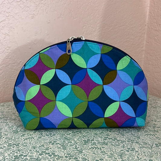 Clamshell Pouch - Cool Circles