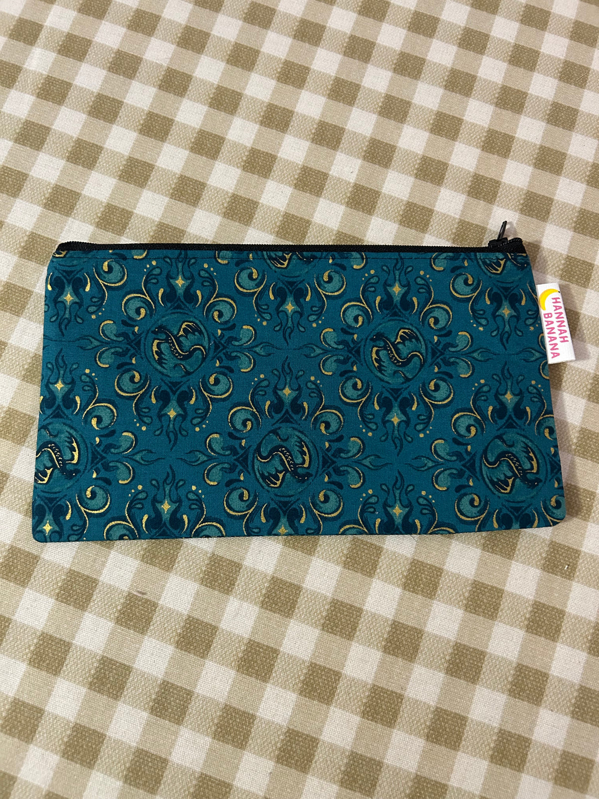 Mini Pouch - Teal Dragon