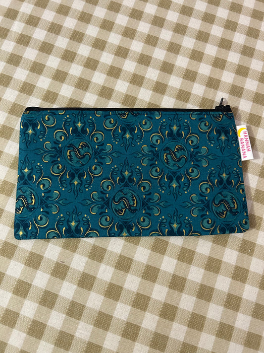 Mini Pouch - Teal Dragon