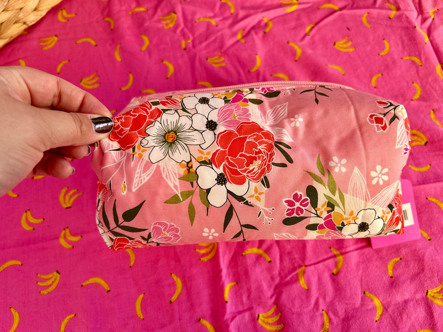 Boxy Pouch - Coral Floral