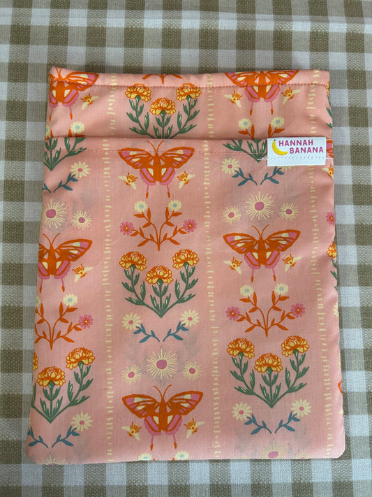 Large Book Sleeve - Orange Butterfly