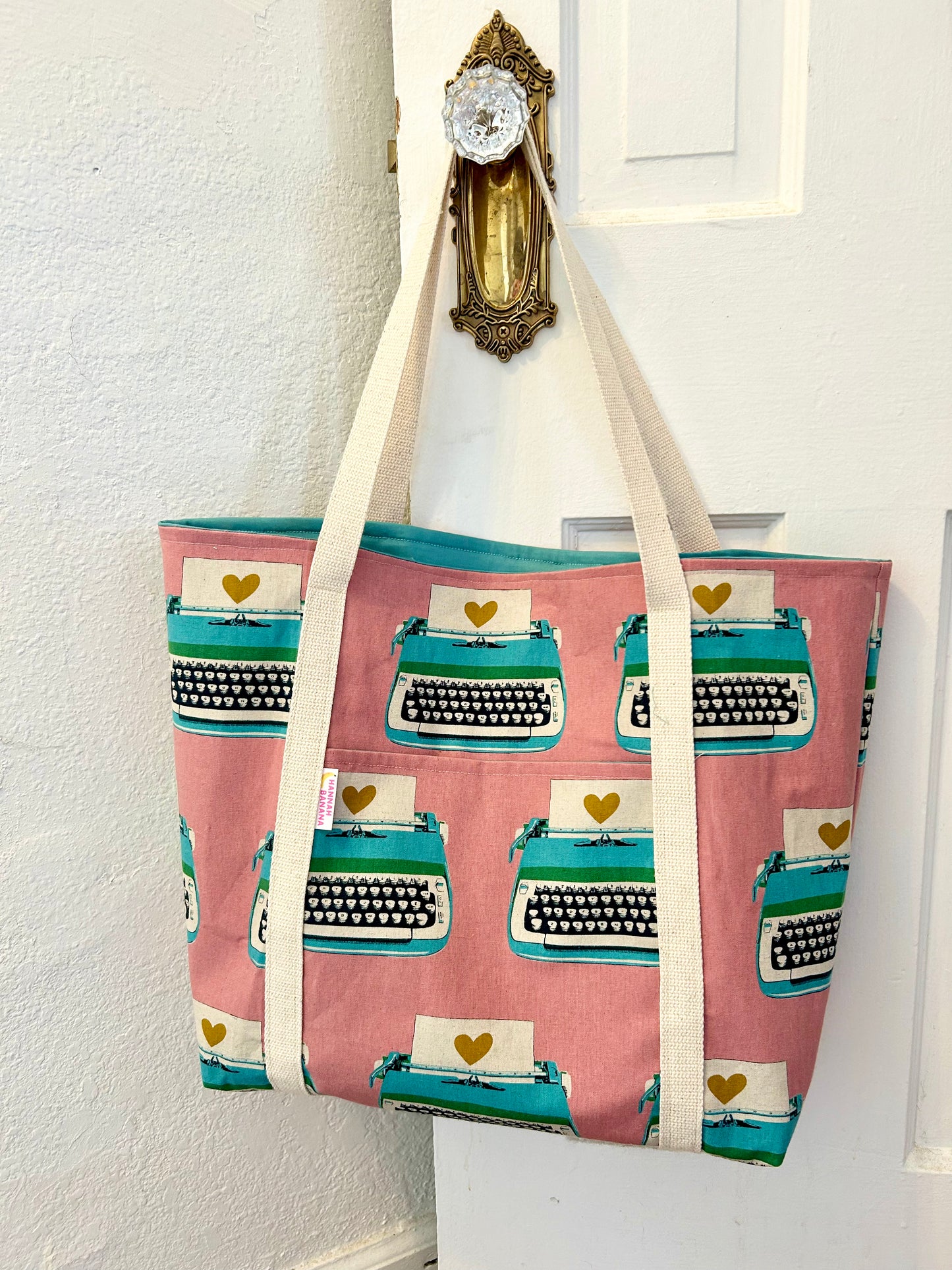 Tote Bag - Pink Typewriter