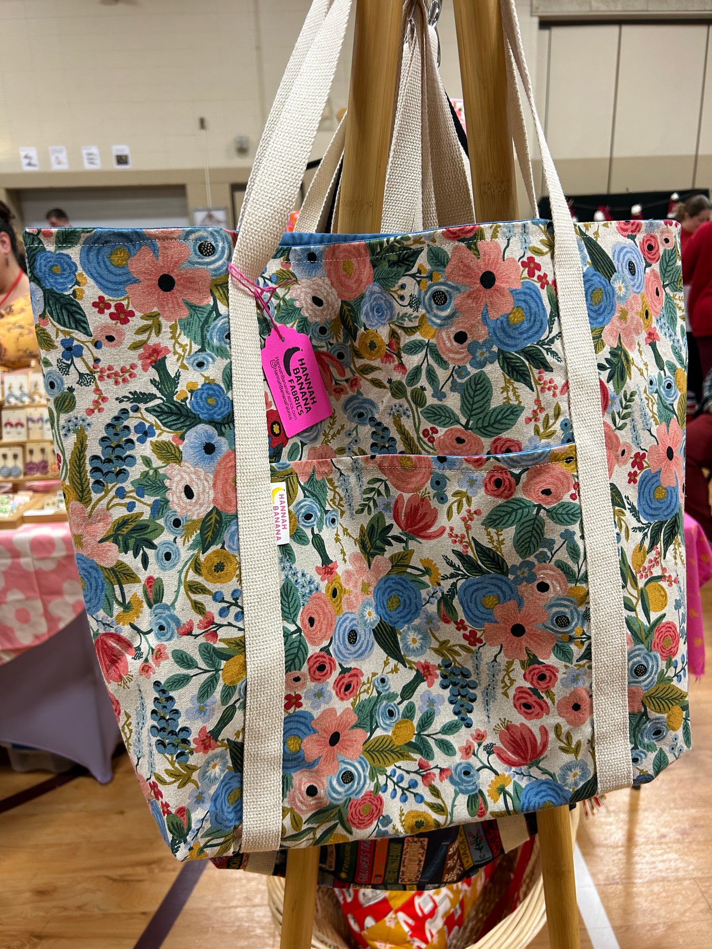 Tote Bag -Blue Rifle Paper Co. Floral