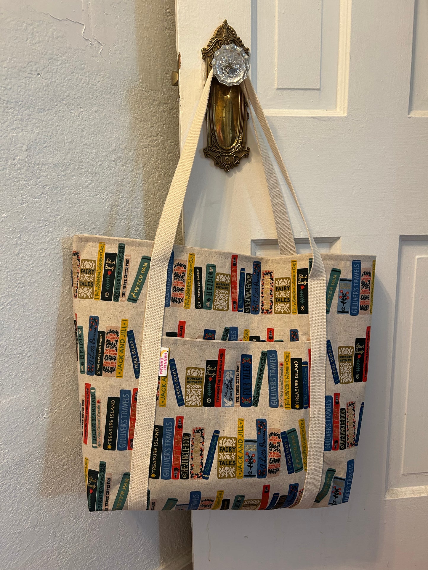 Tote Bag - Natural Bookshelf