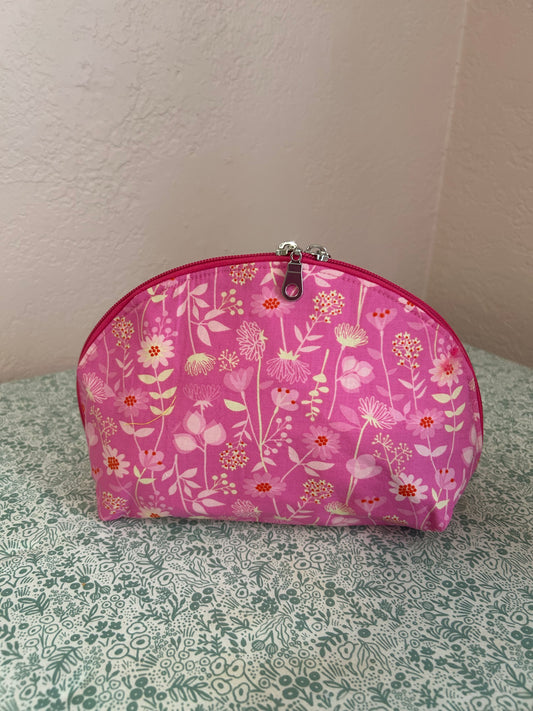 Clamshell Pouch - Pink Floral