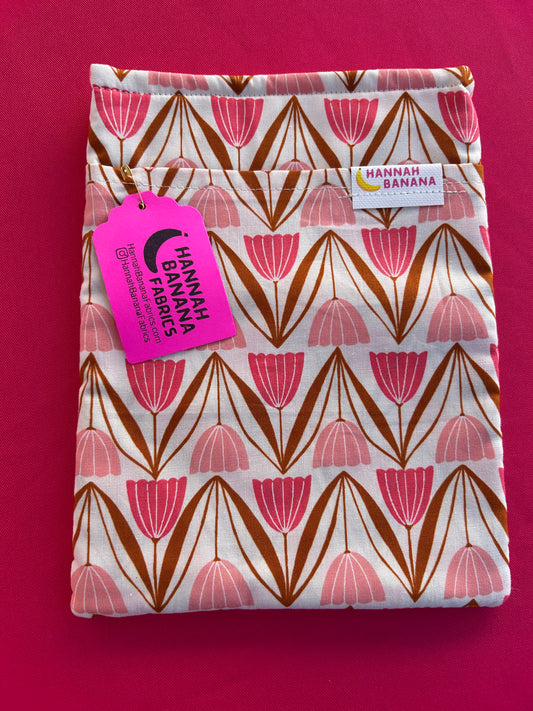 Medium Book Sleeve - Pink Tulip
