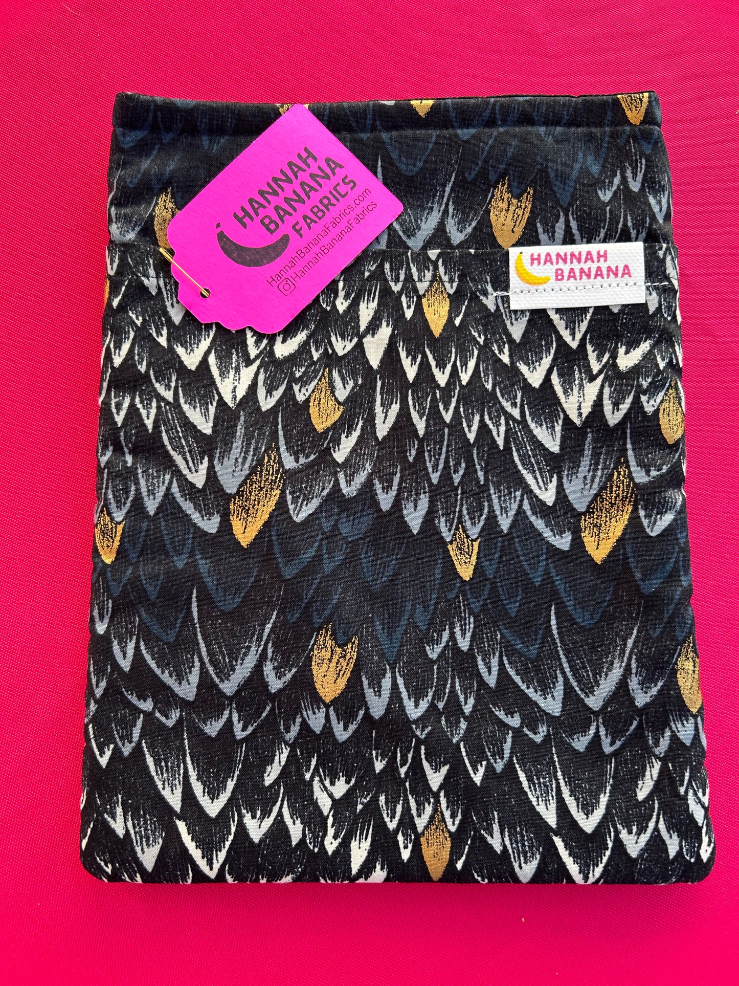 Medium Book Sleeve - Black Dragon Scales