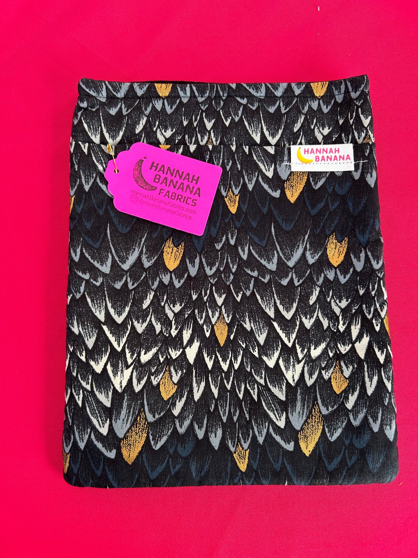 Large Book Sleeve - Black Dragon Scales