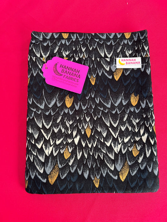 Large Book Sleeve - Black Dragon Scales