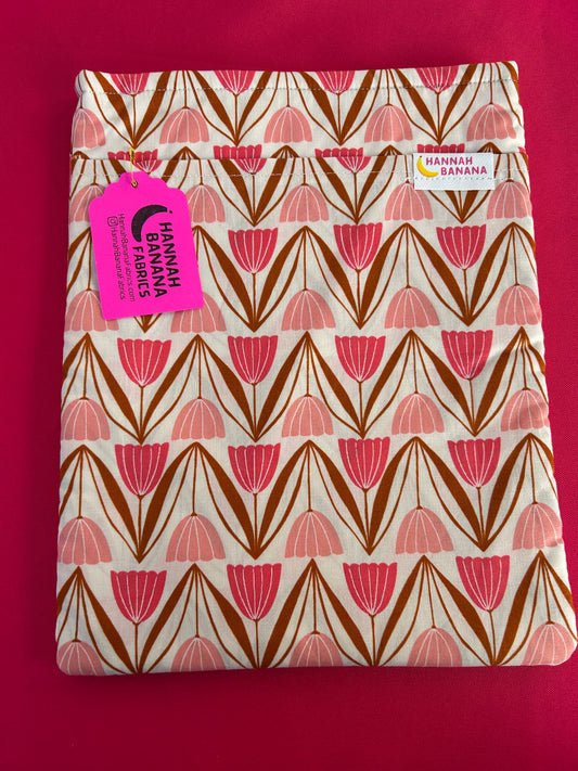 XL Book Sleeve - Pink Tulip