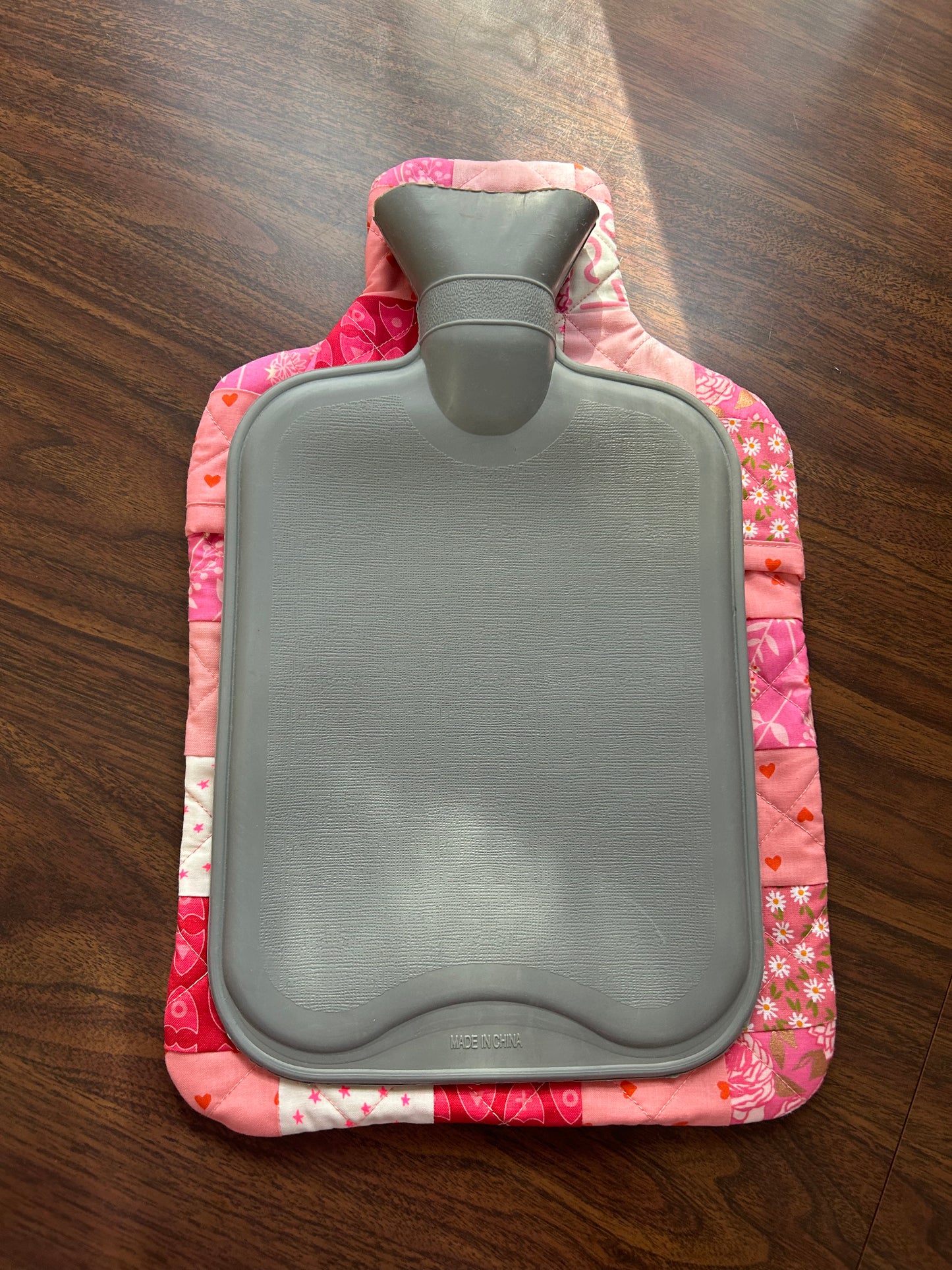 Pink Hot Water Bottle Cover